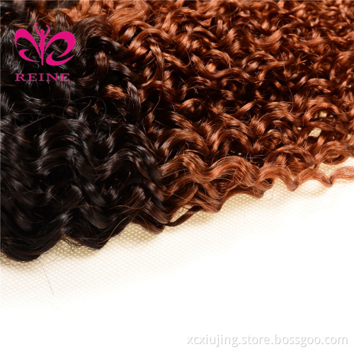 REINE Unprocessed malaysian 1b/30# hair jerry curl bundles Cuticle aligned hair raw kinky curly indian human hair grade 8a